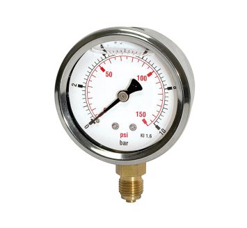 Glycerine pressure gauge »pressure line« G 1/4, 0-60 bar/850 psi