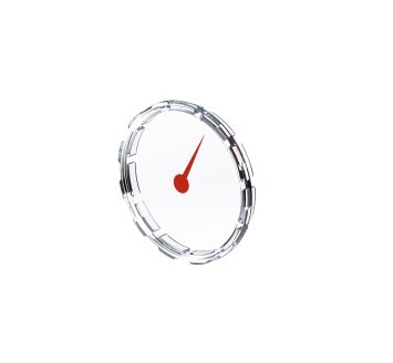 Front glass, Plastic, Red pointer, printed on front glass, Ø 50