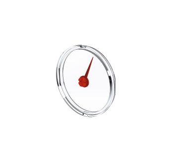 Front glass, Plastic, Red pointer adjustable by screwdriver, Ø 40