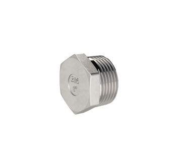 Stopper, Hexagonal, R 3/4 o., AF 28, Stainless steel 1.4408