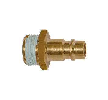 Nipple, I.D. 7.2 - 7.8, bright brass, G 1/2 ET, Thread coating