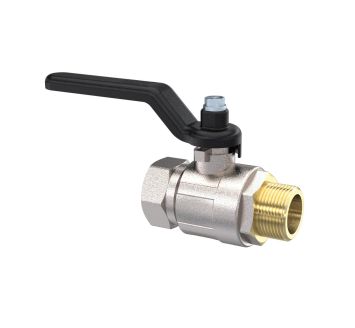 Ball valve standard type, IT/ET, nickel-plated brass, G 3/8