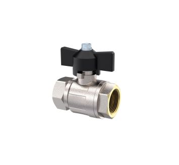 Ball valve standard type, IT/IT, nickel-plated brass, G 3/8