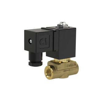 2/2 solenoid valve, NO, G 1/4, PN 0-6, FPM, direc. oper. 24V AC