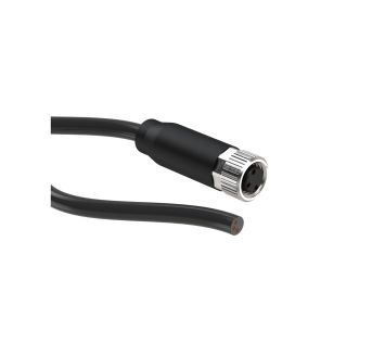 Sensor cable with M8 connector, straight, 5m, PVC