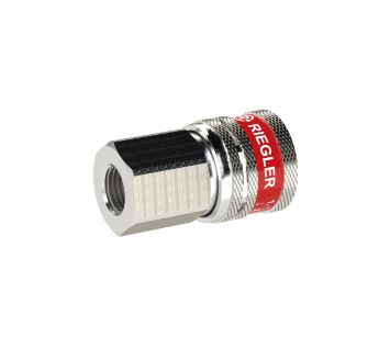 Safety coupling I.D. 7.8, SEK type, nickel-plated brass, G 1/2 IT