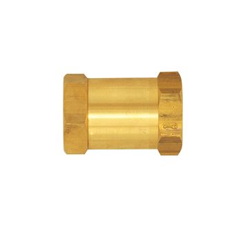 Check valve, straight-way variant, brass, G 1 IT, 0.1 - 0.2 bar