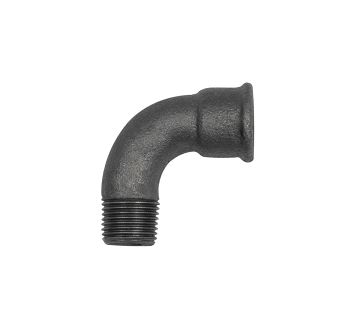 Elbow 1a 90°short Rp 3/8 IT,R 3/8 ET black malleable iron fitting