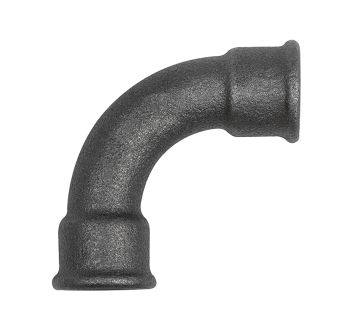 Elbow 2 90° long Rp 3/8 IT,Rp 3/8 IT black malleable iron fitting