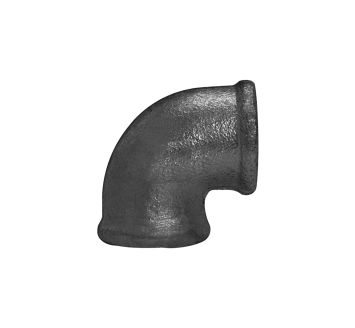 Bracket 90, 90° Rp 3/8 IT, Rp 3/8 IT black malleable iron fitting