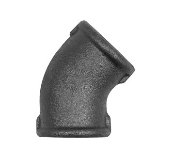 Bracket 120, 45° Rp 3/4 IT,Rp 3/4 IT black malleable iron fitting