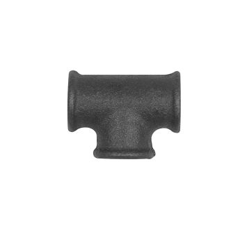 T-piece 130, 3 x Rp 3/4 IT, black malleable iron fitting