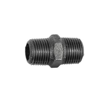 Double threaded nipple 280 ET/ET R 2 black malleable iron fitting