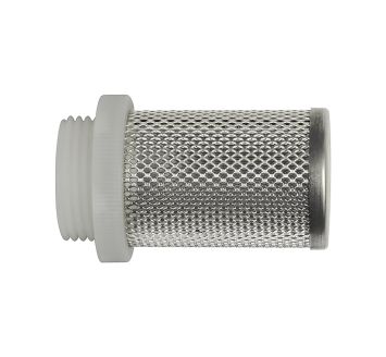 Strainer for check valves, G 1/2, Stainless steel 1.4301/Plastic