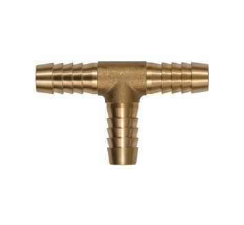 T-hose fitting supports, for hose I.D. 6 mm, brass