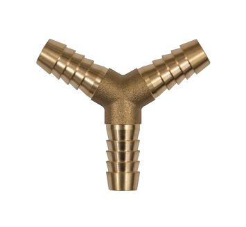 Y hose connection supports, for hose I.D. 13 mm, brass