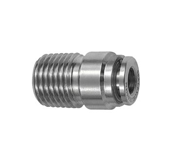 Straight push-in fitting, round, R 1/8 o., for hose exterior Ø 4