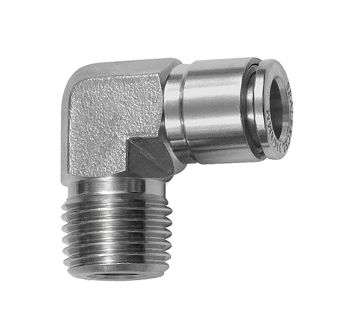 Push-in L-fitting, R 1/8 o., for hose exterior Ø 4, ES 1.4404