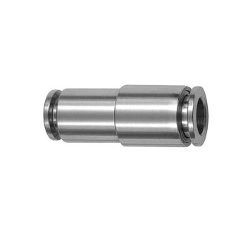 Straight push-in connector, reducing, for hose exterior Ø 6/4 mm