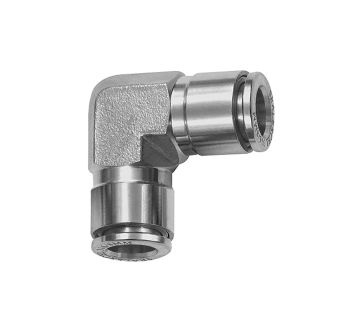Push-in L-connector, for hose exterior Ø 6, Stainless steel