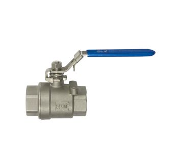 Stainless steel ball valve, 2-piece, IT/IT thread, G 1/4, DN 8