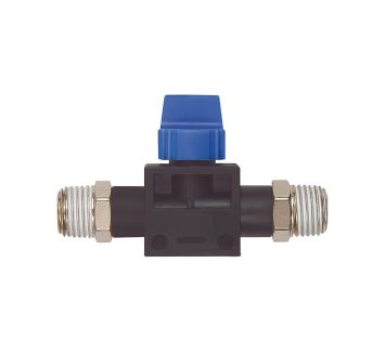 3/2-way valve »Blue Series«, R 1/4 o., R 1/8 o., thread coating