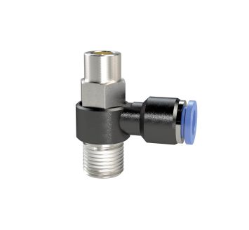 Throttle check valve »Blue Series«, Discharge throttle, R 1/8 o.