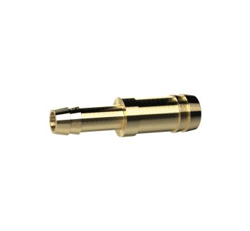 Double hose connector, reduced, for hose I.D. 6,9 mm, Brass