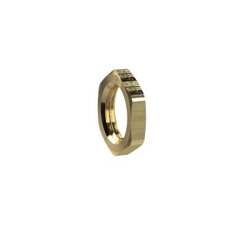 Hexagonal counter nut, M42x2, AF 50, Brass