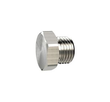 Locking screw, Exterior hexagonal, G 2, nickel-plated brass