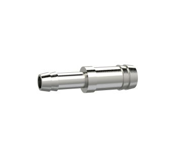 Double hose connector, for hose I.D. 9,13 mm, nickel-plated brass