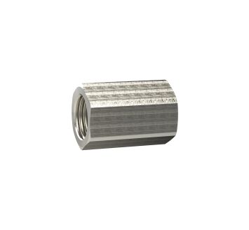 Bushing with exterior hexagonal G 1 1/4 AF 50 nickel-plated brass