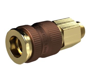 Captive quick-connect coupling I.D. 7.8, G 1/4 ET brown