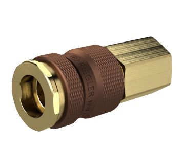 Captive quick-connect coupling I.D. 7.8, G 1/4 IT brown