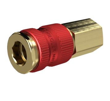 Captive quick-connect coupling I.D. 7.8, G 1/4 IT, red