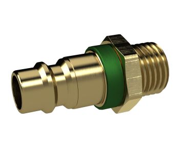 Captive nipple I.D. 7.8, bright brass, G 1/4 ET, green