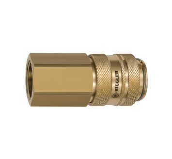 Quick-connect coupling I.D. 19, Bright brass, G 3/4 IT