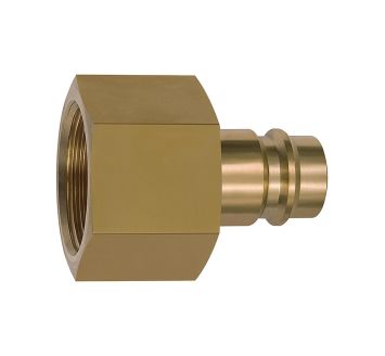 Nipple for couplings I.D. 19, Bright brass, G 1 IT