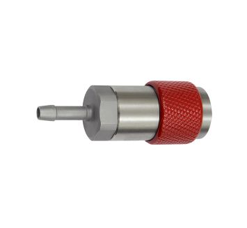 Captive swivel safety coupling I.D. 6, ISO 6150 C, I.D. 8, red