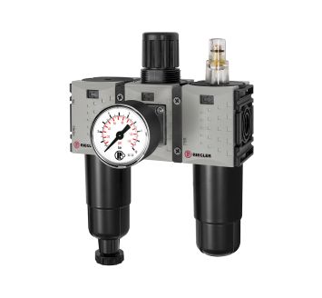 Service unit 3-part »FUTURA-mini« Metal container, G 1/4, 0.5-8