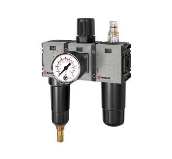 Service unit 3-part »FUTURA-mini« Metal container, G 1/4, 0.1-4