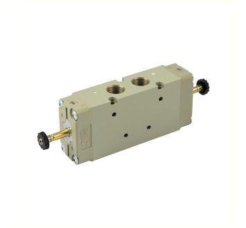 5/2-way valve, electropneumatic, bistable, G 1/2