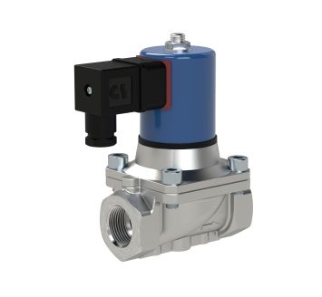 2/2 solenoid valve, NC, St.steel, G3/4, NBR, comb.opera., 24V DC