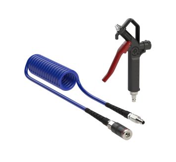 Spiral hose and blow gun kit plastic, PU-hose-Ø 10x6.5, max. 3m