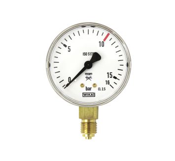 Working pressure gauge for Cylinder pressure regul., O2, 0-40 bar