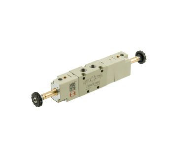 5/3-way valve, elpn., ext. ctrl. air, mid-pos. pressurised, G 1/4