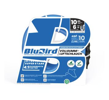 Solid rubber workshop hose set »BluBird«, QCC, Ø12x6, 10 m