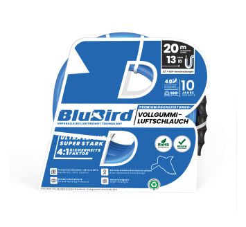 Solid rubber workshop hose set »BluBird«, QCC, Ø20x13, 20 m