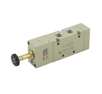 5/2-way valve low temperature, electropneumatic, monostable, G1/4