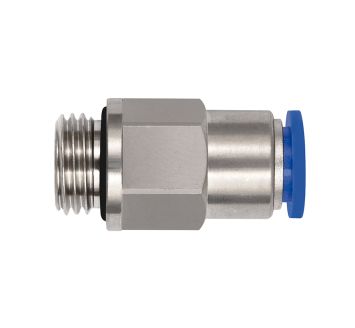 Straight Push-in fitting »Blue Series« Self-locking, G 1/4 o.